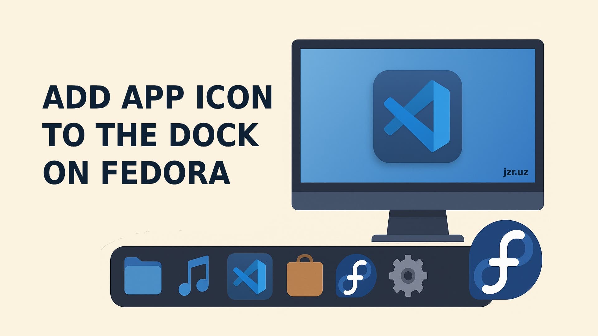 Add App Icon to the Dock on Fedora banner